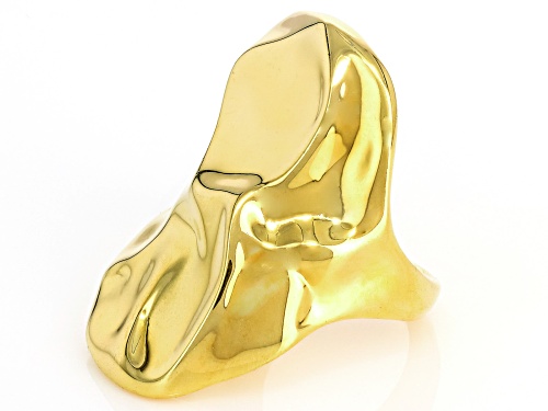 Moda Al Massimo™ 18k Yellow Gold Over Bronze Organically Shaped Statement Ring. Made in Italy. - Size 7