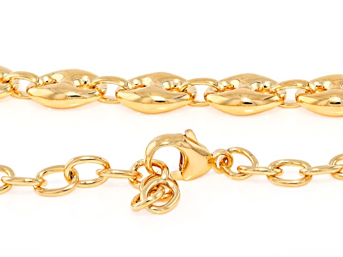 18k Yellow Gold Over Bronze 20