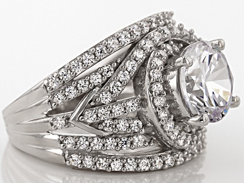 Michael O' Connor For Bella Luce ® Diamond Simulant Rhodium Over Sterling Silver & Eterno™ Ring - Size 12
