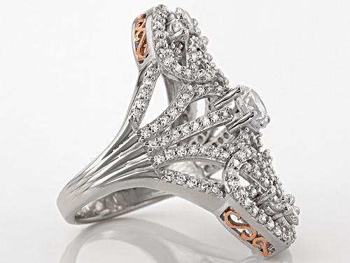 Michael O' Connor For Bella Luce ® Diamond Simulant Rhodium Over Sterling Silver & Eterno™ Ring - Size 11