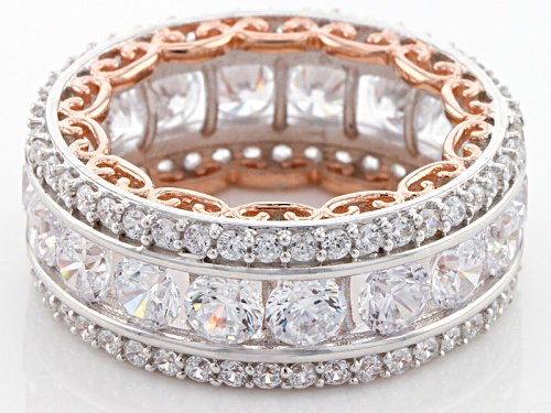 Michael O' Connor For Bella Luce®10.86ctw Diamond Simulant Rhodium Over Sterling & Eterno™Band - Size 8