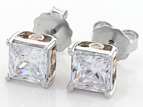 Michael O' Connor For Bella Luce® Diamond Simulant Rhodium Over Sterling & Eterno™Earrings