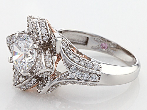 Michael O' Connor For Bella Luce®5.37ctw Diamond Simulant Rhodium Over Sterling & Eterno™Ring - Size 10