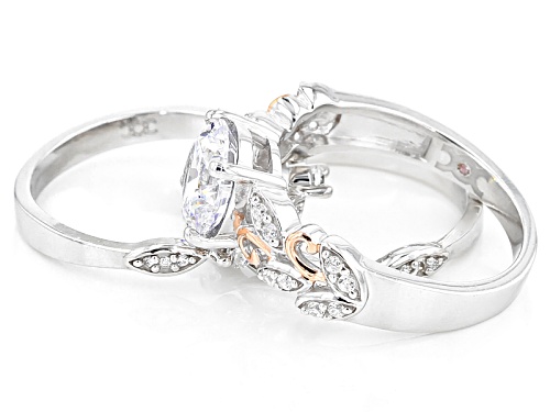 Michael O' Connor For Bella Luce®Diamond Simulant Rhodium Over Silver& Eterno™Rose Ring W/Bands - Size 12