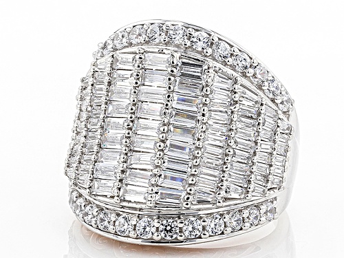 Michael O' Connor For Bella Luce® Diamond Simulant Rhodium Over Silver & Eterno™ Rose Ring - Size 5