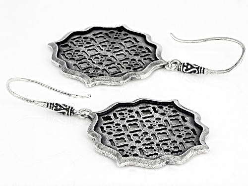 Artisan Collection of Morocco™ Sterling Silver Moroccan Window Screen Design Dangle Earrings