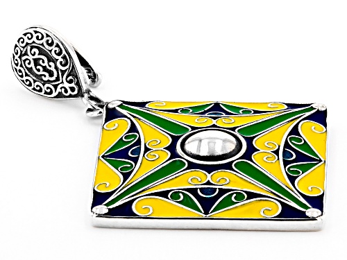 Artisan Collection of Morocco™ Multi-Color Enamel Sterling Silver Enhancer