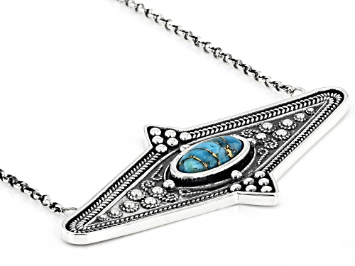 Artisan Collection of Morocco™ Oval Turquoise Sterling Silver Necklace - Size 24