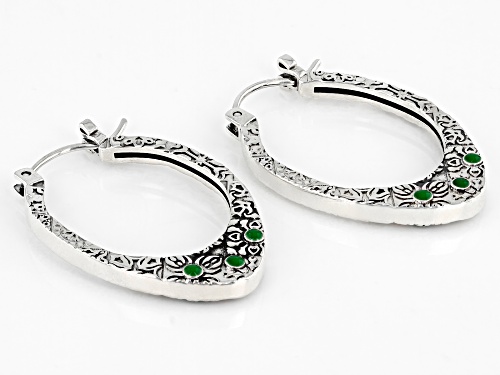 Artisan Collection of Morocco™ Green Enamel Sterling Silver Earrings