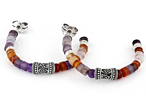 Artisan Collection of Morocco™ Amethyst, Carnelian, Hematine, Red Agate, Rose Quartz Silver Earrings
