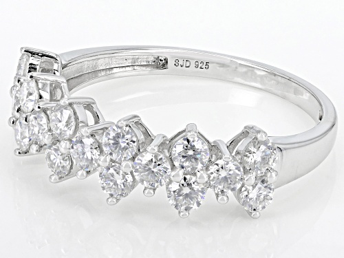 MOISSANITE FIRE® 1.02CTW DEW ROUND  PLATINEVE® RING - Size 7