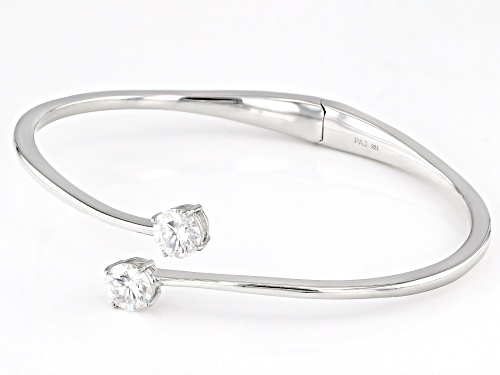 MOISSANITE FIRE® 2.40CTW DEW ROUND PLATINEVE® BANGLE BRACELET - Size 7.25