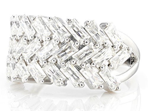 MOISSANITE FIRE® 2.25CTW DEW BAGUETTE PLATINEVE® RING - Size 9