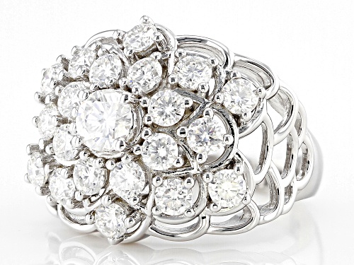 MOISSANITE FIRE® 2.50CTW DEW ROUND BRILLIANT PLATINEVE® RING - Size 5