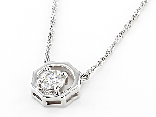 MOISSANITE FIRE® 1.00CT DEW ROUND PLATINEVE® NECKLACE - Size 18