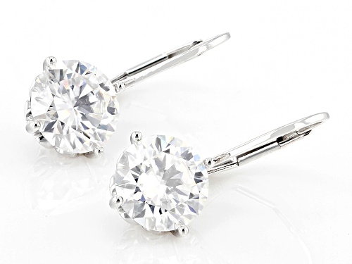 MOISSANITE FIRE® 3.80CTW DEW ROUND PLATINEVE® EARRINGS
