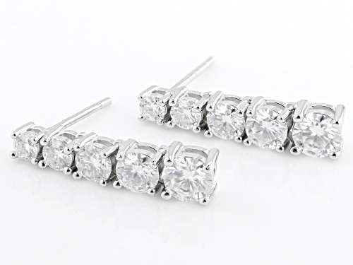 MOISSANITE FIRE® 1.76CTW DEW ROUND BRILLIANT PLATINEVE® EARRINGS