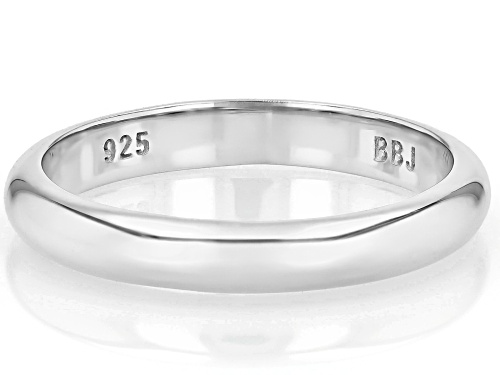 MOISSANITE FIRE® .02CT DEW ROUND BRILLIANT  PLATINEVE® BAND RING - Size 6