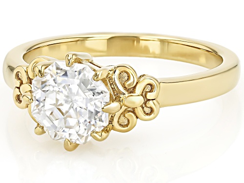 Moissanite Fire® 1.75ctw DEW Octagon 14k Yellow Gold Over Sterling Silver Ring - Size 8
