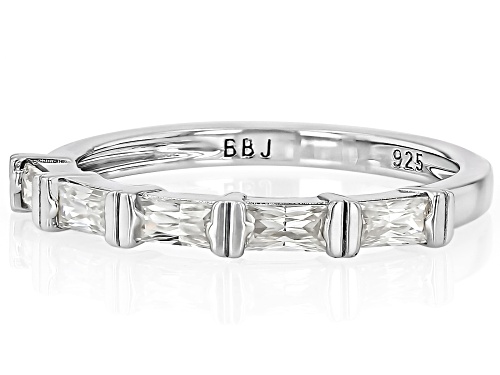 MOISSANITE FIRE® .50CTW DEW BAGUETTE  PLATINEVE® BAND RING - Size 7