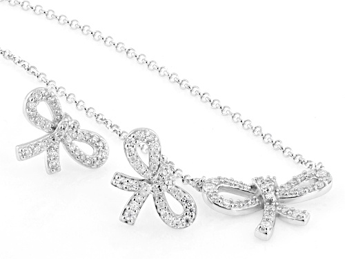 MOISSANITE FIRE® .82CTW DEW ROUND BRILLIANT PLATINEVE® BOW EARRINGS AND NECKLACE SET