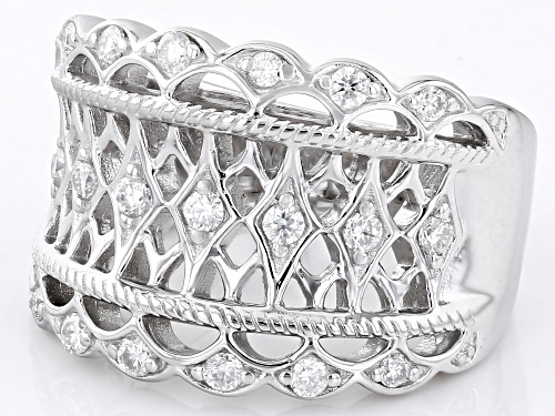 MOISSANITE FIRE® .53CTW DEW ROUND BRILLIANT PLATINEVE® RING - Size 5