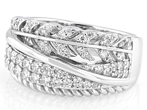 MOISSANITE FIRE® 0.82CTW DEW ROUND BRILLIANT PLATINEVE® RING - Size 7