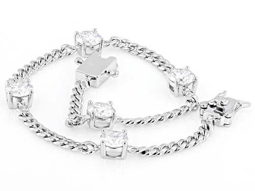 MOISSANITE FIRE® 4.00CTW DEW ROUND BRILLIANT PLATINEVE® BRACELET - Size 7.25