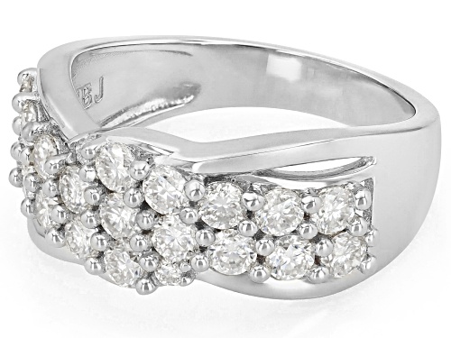 MOISSANITE FIRE® 1.18CTW DEW ROUND BRILLIANT PLATINEVE® RING - Size 7