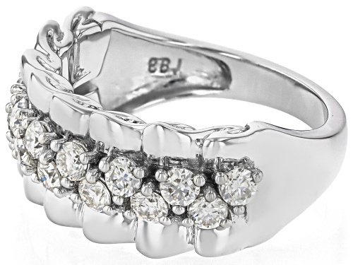 MOISSANITE FIRE® 0.96CTW DEW PLATINEVE® RING - Size 8