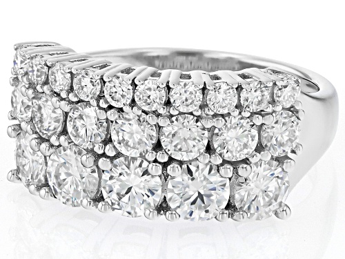 MOISSANITE FIRE® 2.15CTW DEW ROUND PLATINEVE® RING - Size 7