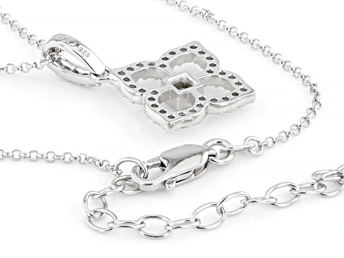 MOISSANITE FIRE® 0.50CTW DEW PLATINEVE® CLOVER PENDANT AND CHAIN