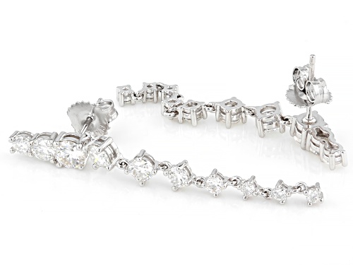 MOISSANITE FIRE® 2.46CTW DEW ROUND BRILLIANT PLATINEVE® EARRINGS