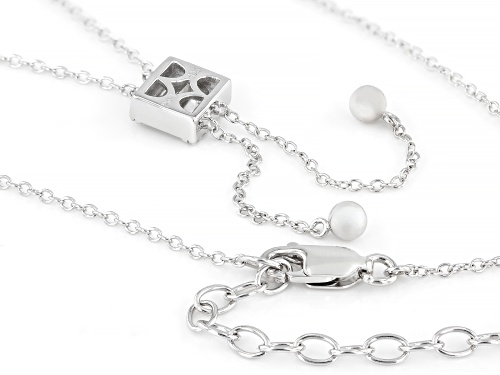 MOISSANITE FIRE® 0.70CTW DEW RECTANGLE AND ROUND PLATINEVE® NECKLACE - Size 18