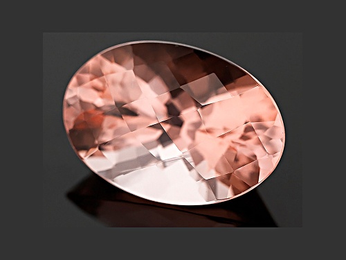 Cor-de-Rosa Morganite™ 35.67ct 27.57x18.92mm oval checkerboard cut