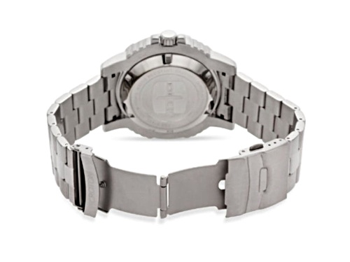 CROTON Men's CA301280BKBK Analog Display Quartz Silver Watch