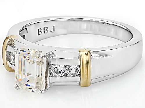 2.10ct Strontium Titanate With 0.33ctw White Zircon Rhodium Over Sterling Silver Ring - Size 12