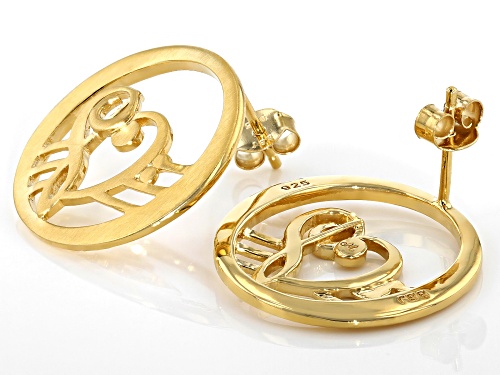 Máiréad Nesbitt™ 18K Gold Over Silver Heart Shape Music Clefs Earrings