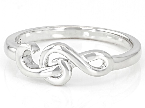 Máiréad Nesbitt™ Rhodium Over Sterling Silver Treble Clef Ring - Size 8