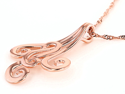 Máiréad Nesbitt™ 18K Rose Gold Over Sterling Silver Swirl Pendant With 18