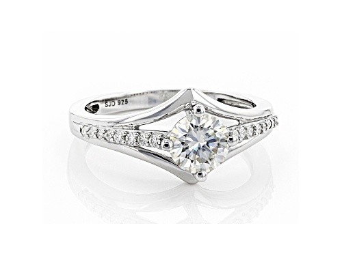 MOISSANITE FIRE(R) .96CTW DIAMOND EQUIVALENT WEIGHT ROUND PLATINEVE(TM) RING - Size 11
