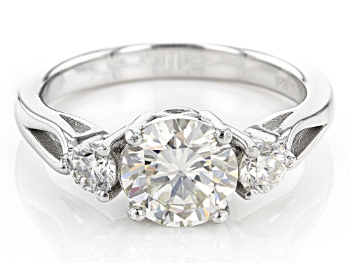 MOISSANITE FIRE(R) 1.82CTW DEW ROUND PLATINEVE(R) RING - Size 7