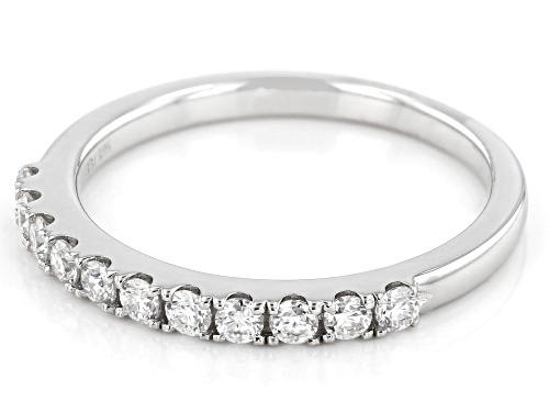 MOISSANITE FIRE(R) .33CTW DEW ROUND PLATINEVE(R) BAND - Size 9