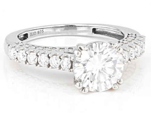 MOISSANITE FIRE(R) 2.64CTW DEW ROUND PLATINEVE(R) RING - Size 9