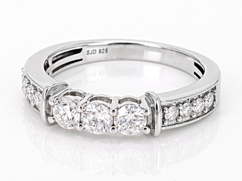 MOISSANITE FIRE® .72CTW DEW ROUND PLATINEVE® RING - Size 8