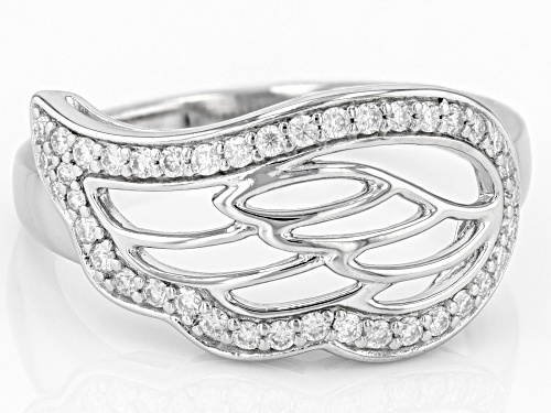 MOISSANITE FIRE(R) .40CTW DEW ROUND BRILLIANT PLATINEVE(R) RING - Size 7