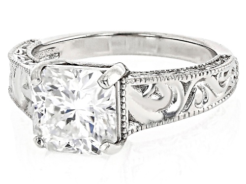 MOISSANITE FIRE(R) 2.82CT DEW SQUARE OCTAGONAL INFERNO CUT(TM) PLATINEVE(R) RING - Size 6