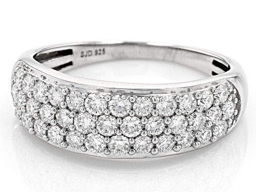 MOISSANITE FIRE® 1.11CTW DEW ROUND PLATINEVE® RING - Size 8