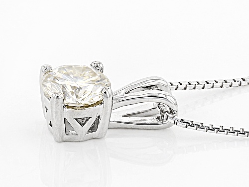 Moissanite Fire® 1.00ct Dew Round Brilliant Platineve(R) Pendant And 18