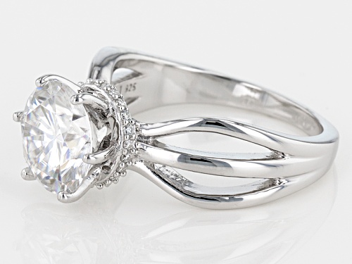 Moissanite Fire® 2.92ctw Diamond Equivalent Weight Round Platineve® Ring - Size 11